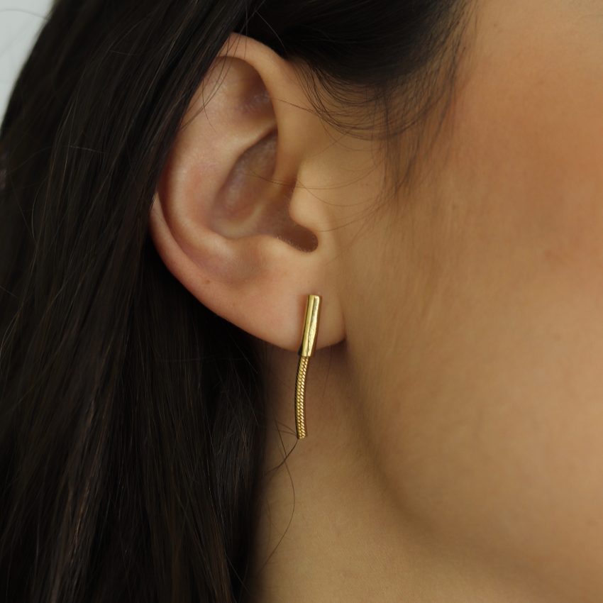 Aretes Lion petit Oro Vermeil