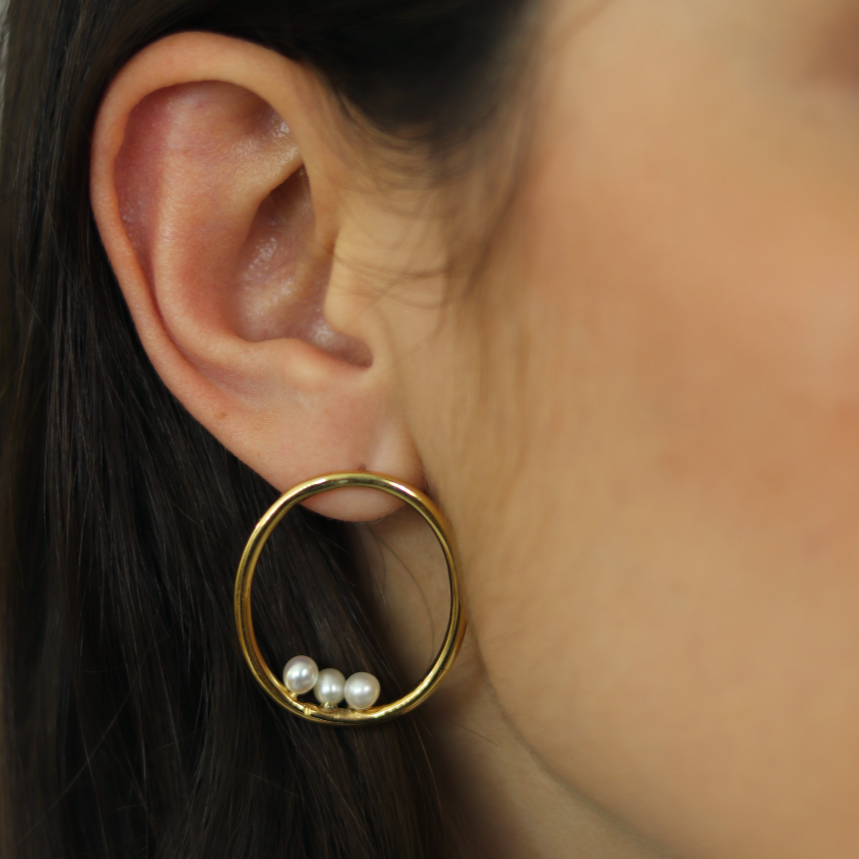 Aretes Ida Oro Vermeil