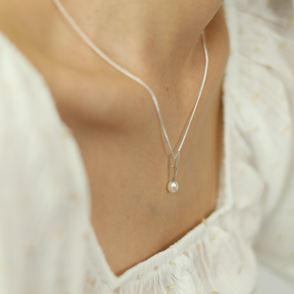 Collar Luna Plata