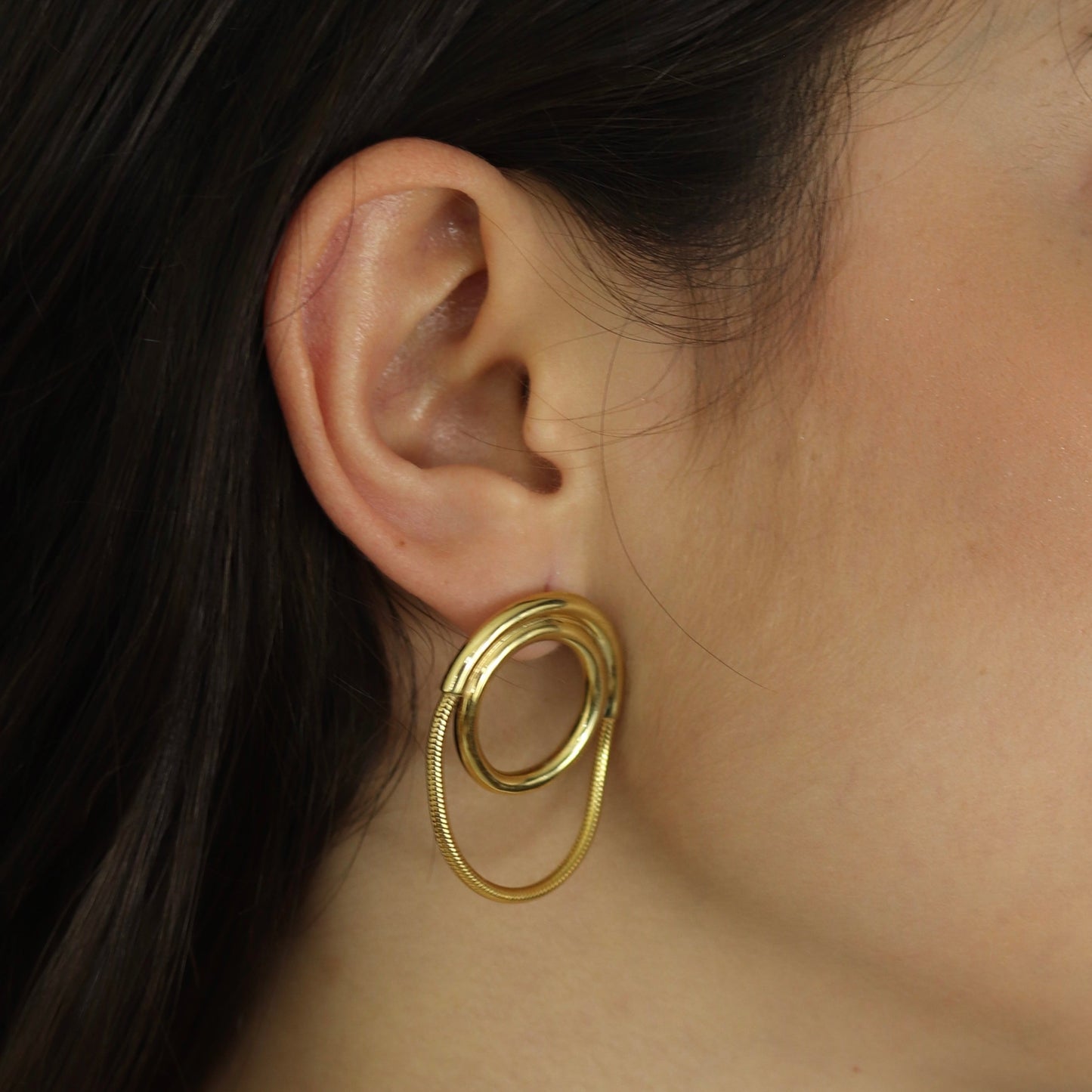 Aretes Lion Oro Vermeil